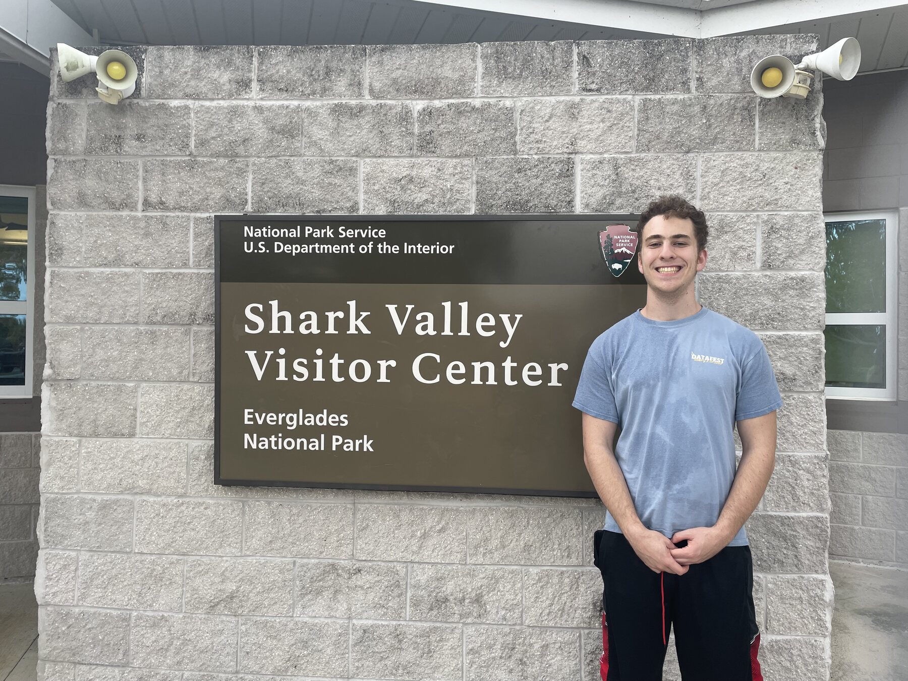 Zach at Shark Valley Visitor Center in Everglades National Park
