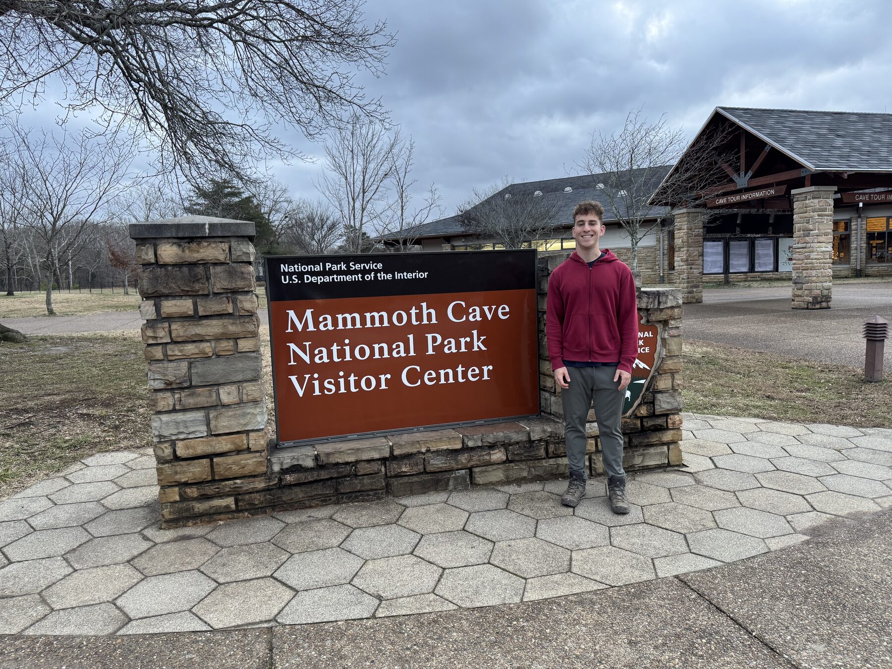 Mammoth Cave National Park visitor-center sign