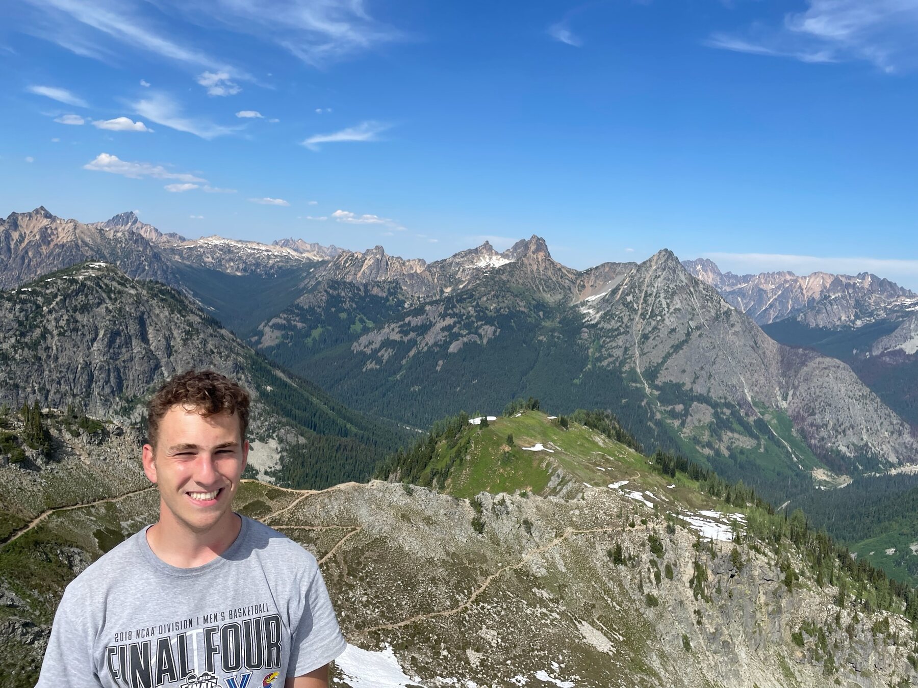Zach at a summit overlook in North Cascades National Park