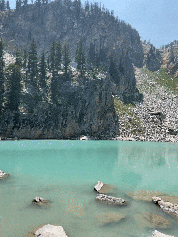 Moving lake view at Grand Teton